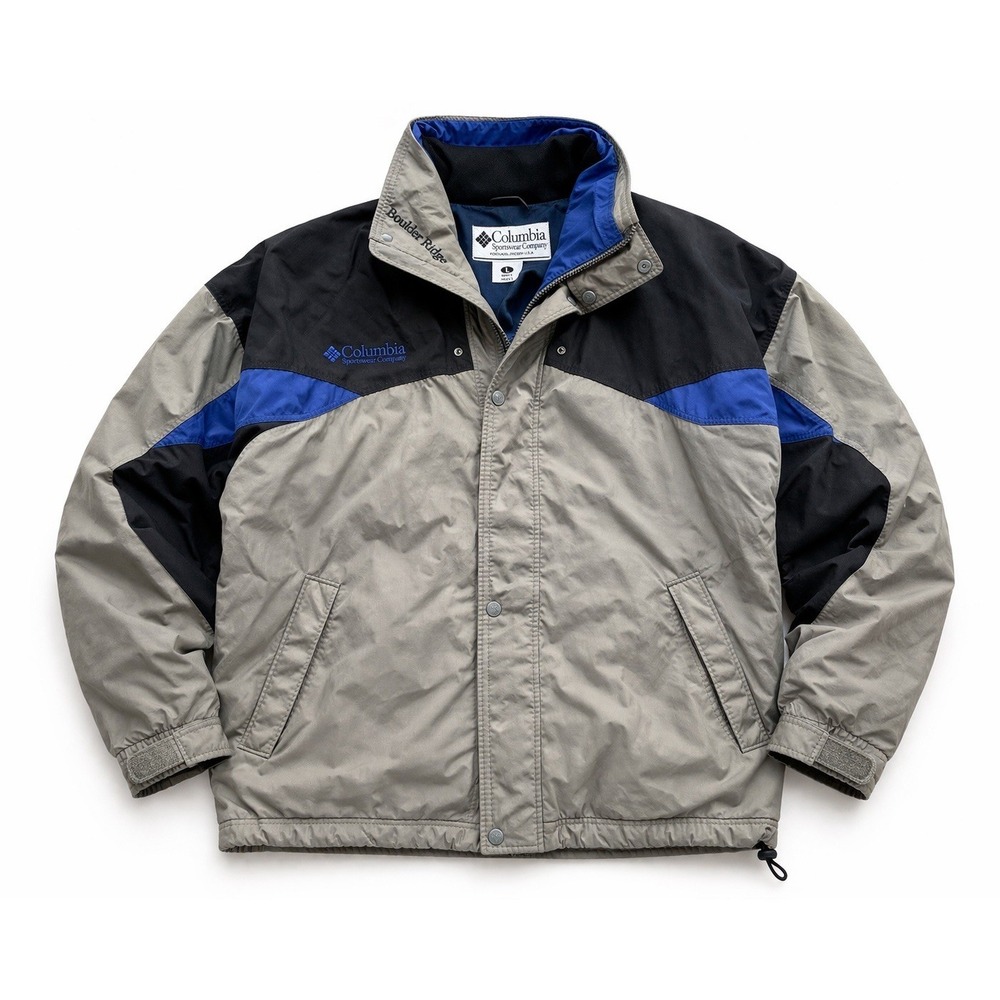 Columbia Sportswear Boulder Ridge Jacket Mens Large Gray Blue Coat
